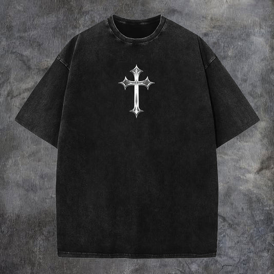 Crown Of Thorns Portrait Washed T-Shirt