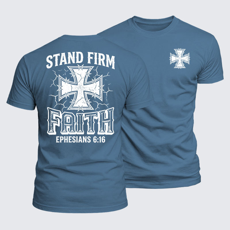 Luxe Mercerized Cotton Tee - Stand Firm Faith