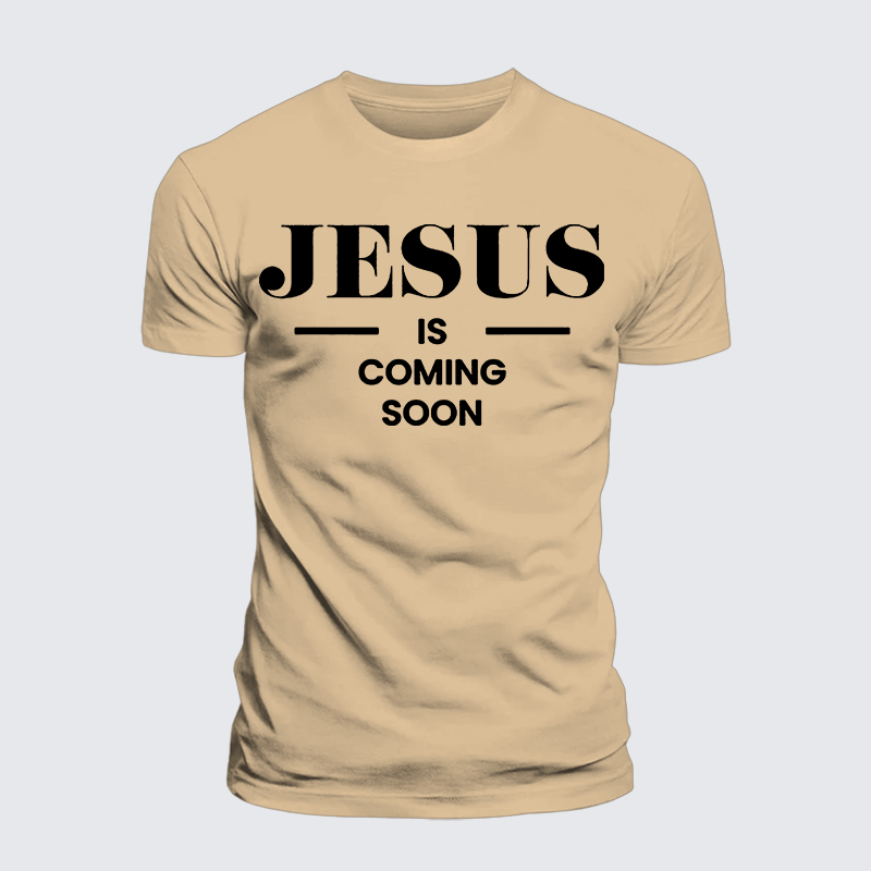 Luxe Mercerized Cotton Tee - Jesus Is Coming Soon