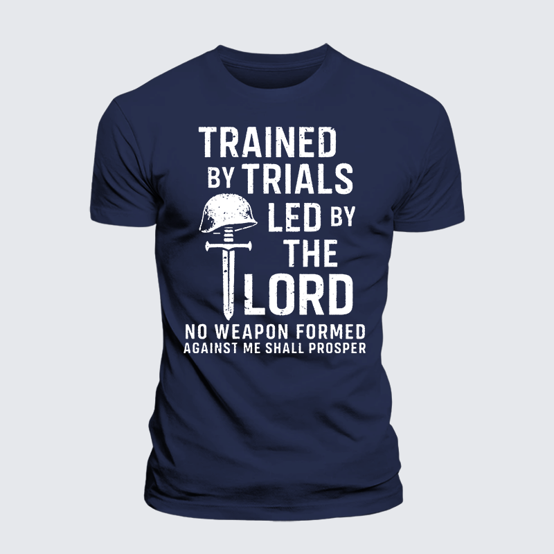 Luxe Mercerized Cotton Tee - Trained By Trials Led By The Lord