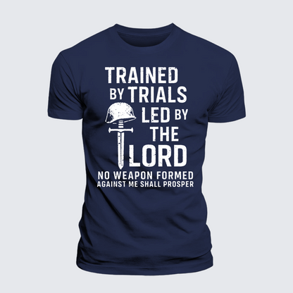 Luxe Mercerized Cotton Tee - Trained By Trials Led By The Lord