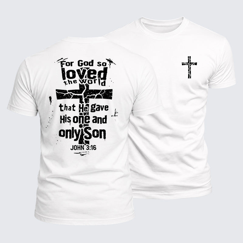Luxe Mercerized Cotton Tee - For God So Loved The World