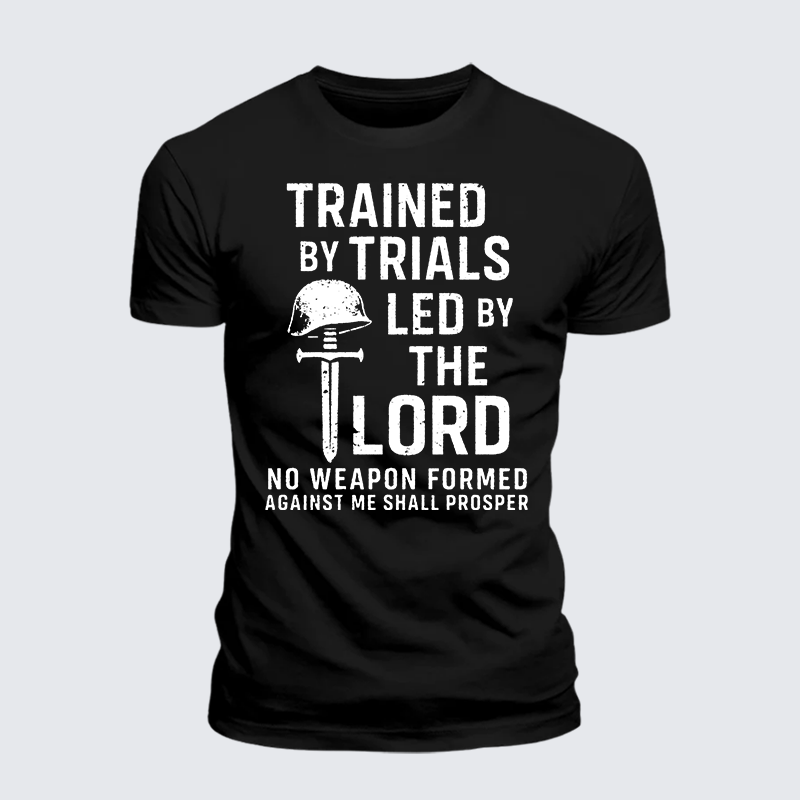 Luxe Mercerized Cotton Tee - Trained By Trials Led By The Lord