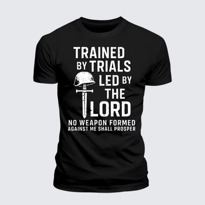 Luxe Mercerized Cotton Tee - Trained By Trials Led By The Lord