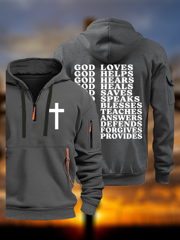 God Loves Jesus God Christian Zipper Hoodies