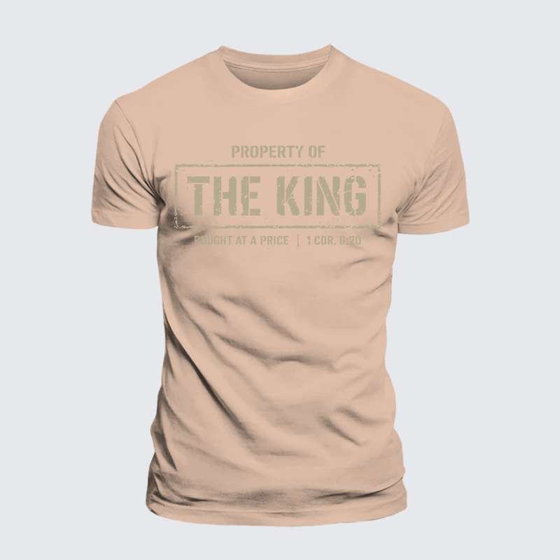 Luxe Mercerized Cotton Tee - Property of The king 1 Cor. 6:20