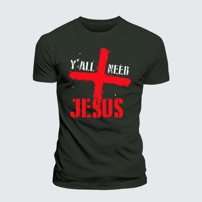 Luxe Mercerized Cotton Tee - Y'all Need Jesus