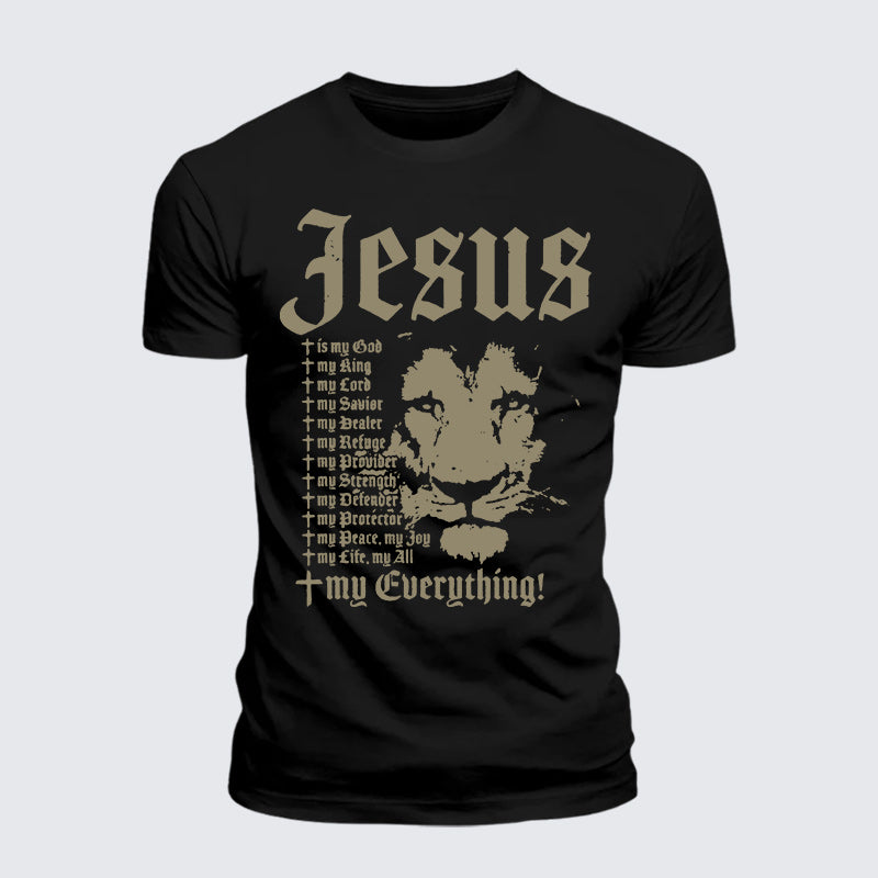 Luxe Mercerized Cotton Tee - Jesus Is My God King Lord