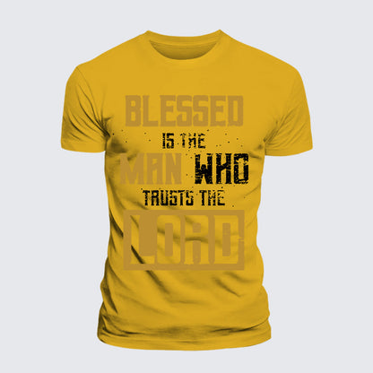 Luxe Mercerized Cotton Tee - Blessed Is The Man Who Trusts The Lord