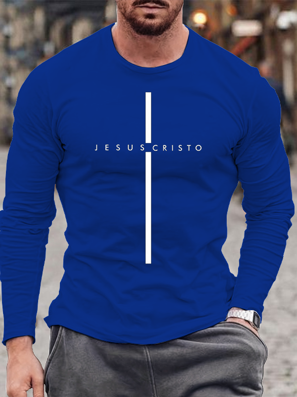 Jesus Cristo Cross Long Sleeve T-Shirt