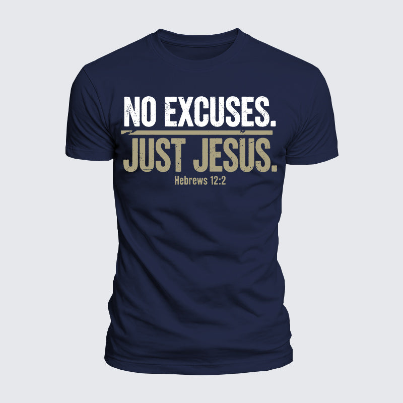 Luxe Mercerized Cotton Tee - No Excuses Just Jesus