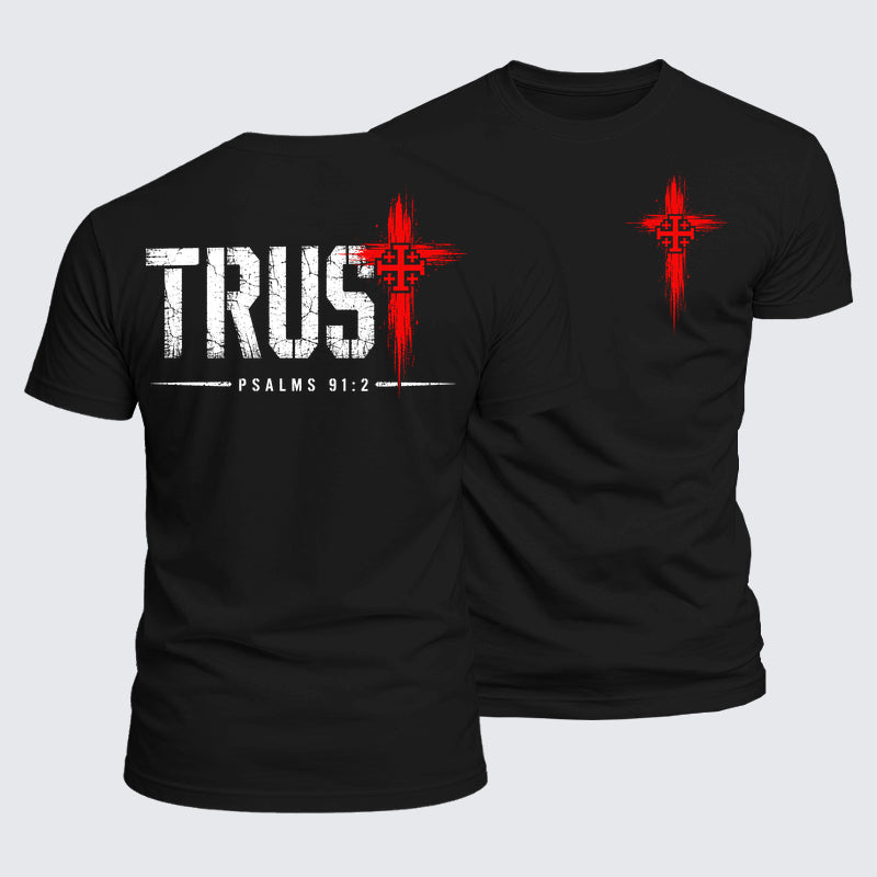 Luxe Mercerized Cotton Tee - Trust Psalms 91:2