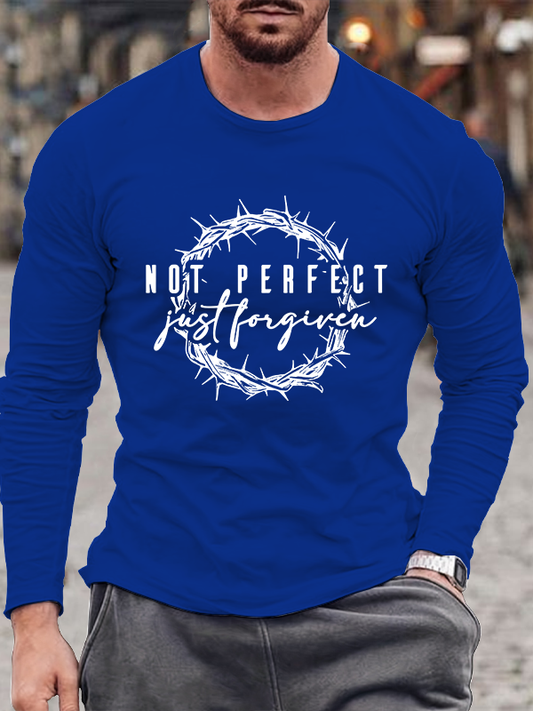 Not Perfect Just Forgiven Religious Long Sleeve T-Shirt