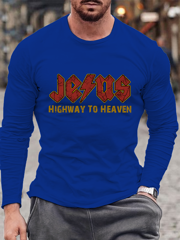 Jesus Highway to Heaven Long Sleeve T-shirt