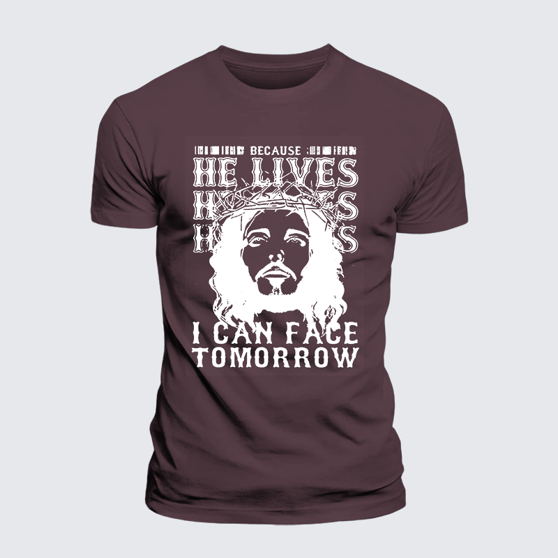 Luxe Mercerized Cotton Tee - Because He Lives