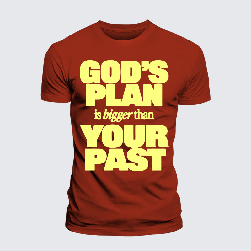 Luxe Mercerized Cotton Tee - God'a Plan Is Bigger Than Your Past