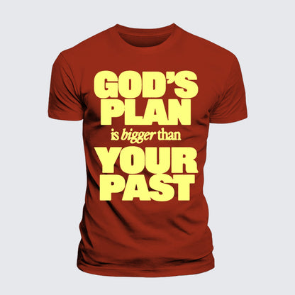 Luxe Mercerized Cotton Tee - God'a Plan Is Bigger Than Your Past