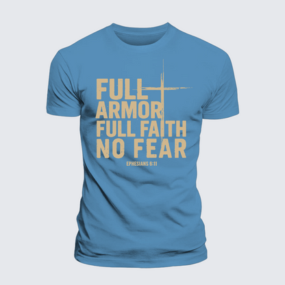 Luxe Mercerized Cotton Tee - Full Armor Full Faith No Fear