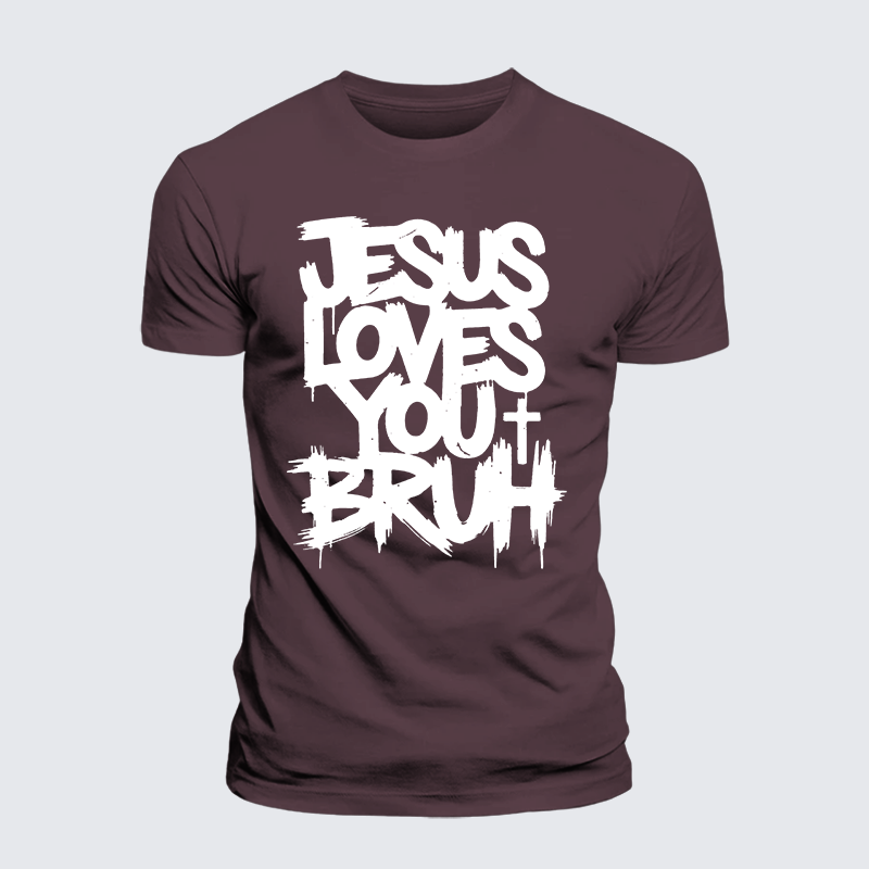Luxe Mercerized Cotton Tee - Jesus Loves You Bruh