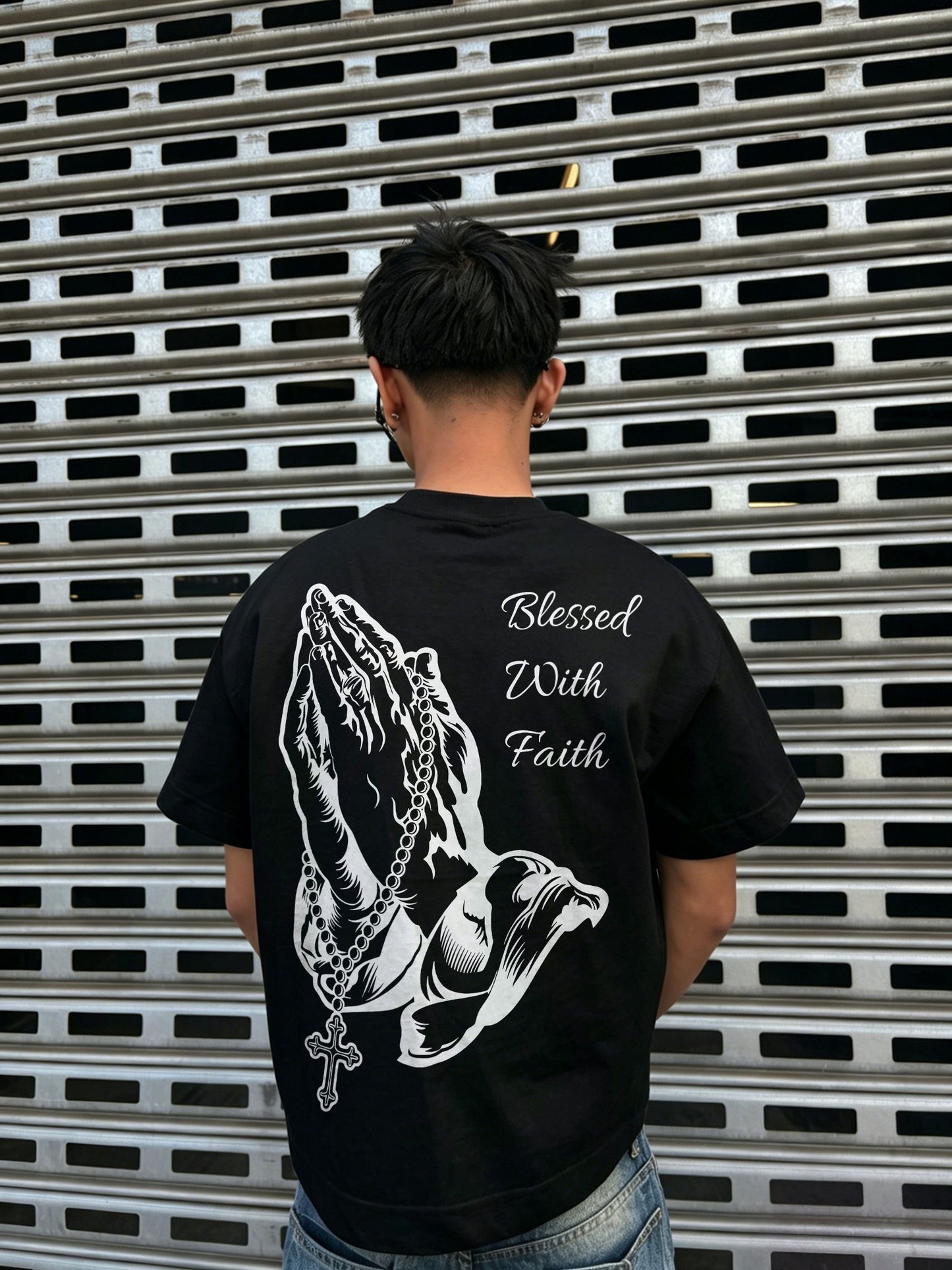 Blessed With Faith Printed Men's T-shirt
