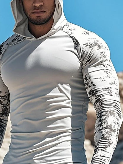 Men's Outdoor Sun Protection Cool Hooded Sun Protection Long Sleeve Top (Without mask)