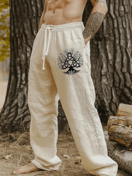 Men's Vintage Viking Celtic Inspired Emblem Art Pants