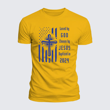 Luxe Mercerized Cotton Tee - Loved By God Chosen By Jesus Baptized