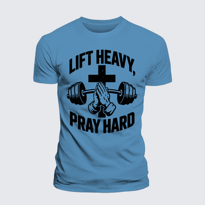Luxe Mercerized Cotton Tee - Lift Heavy Pray Hard