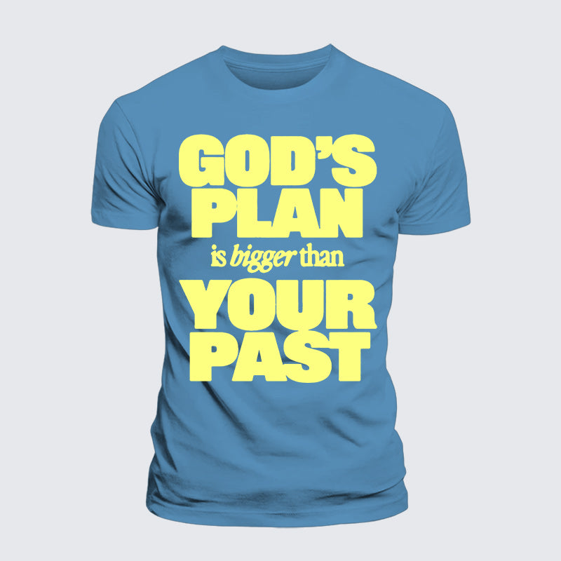 Luxe Mercerized Cotton Tee - God'a Plan Is Bigger Than Your Past