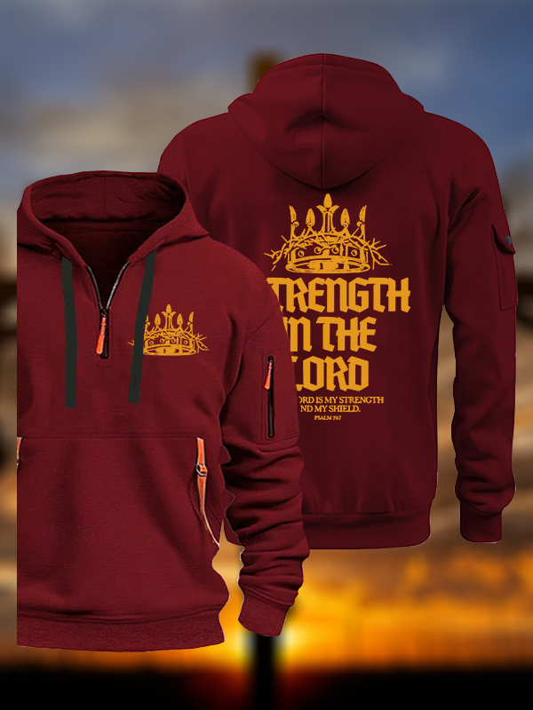 Strength In The Lord Jesus God Christian Zipper Hoodies