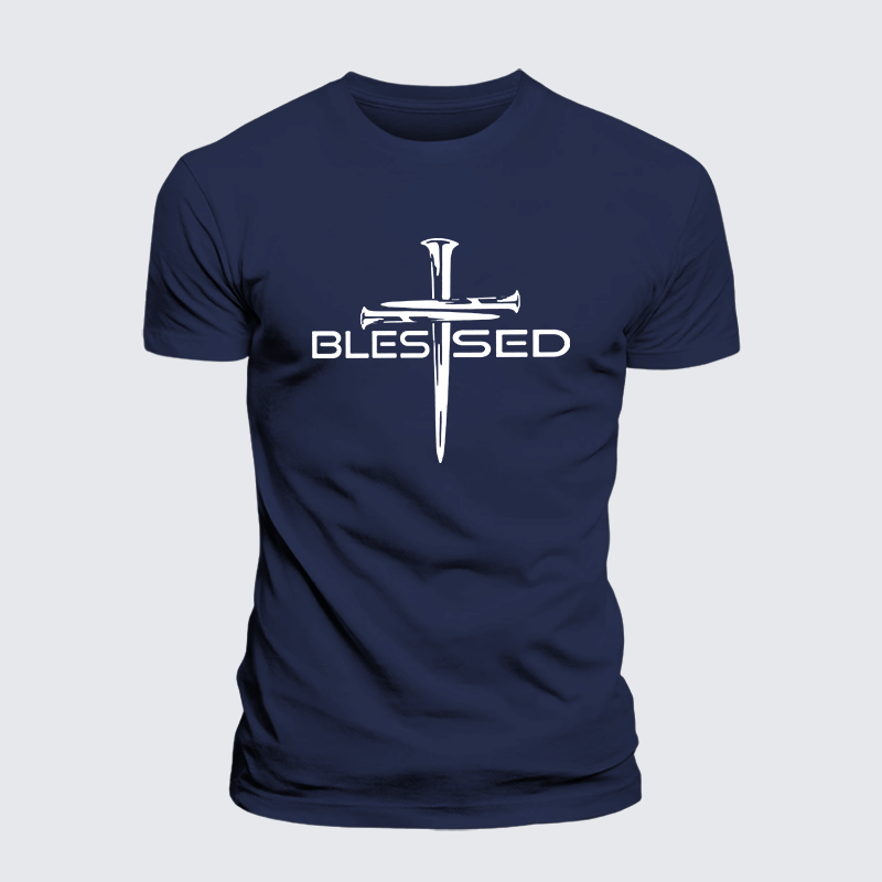 Luxe Mercerized Cotton Tee - Cross Blessed