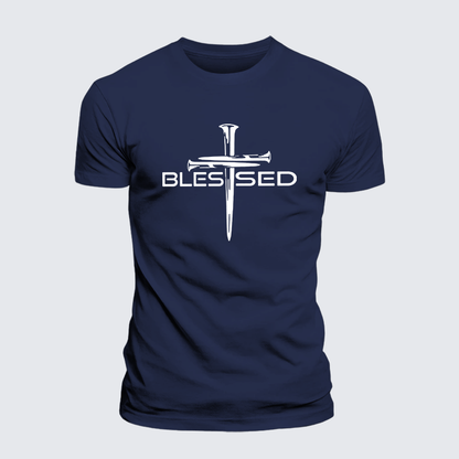 Luxe Mercerized Cotton Tee - Cross Blessed