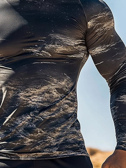 Men's Outdoor Sun Protection Breathable Cool Hooded Sun Protection Long Sleeve Top