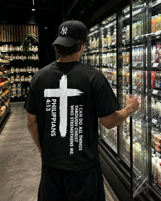 I Can Do All Things Through Christ Who Strengthens Me Printed Men's T-shirt