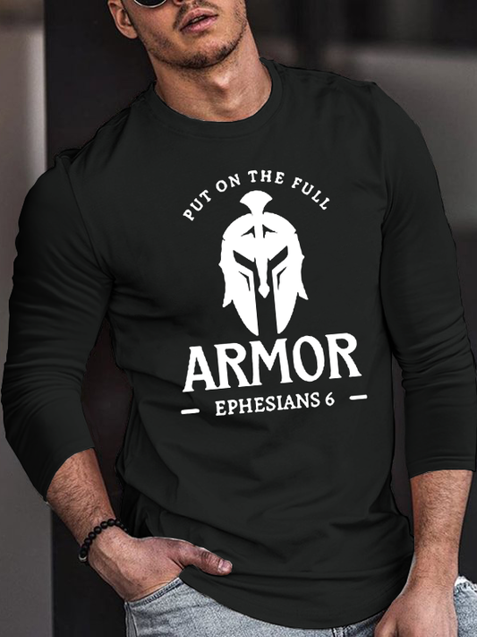 Armor Of God Christian Cotton Long Sleeve T-Shirt