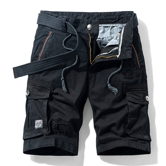 Casual Straight Leg Multi-pocket Men's Shorts