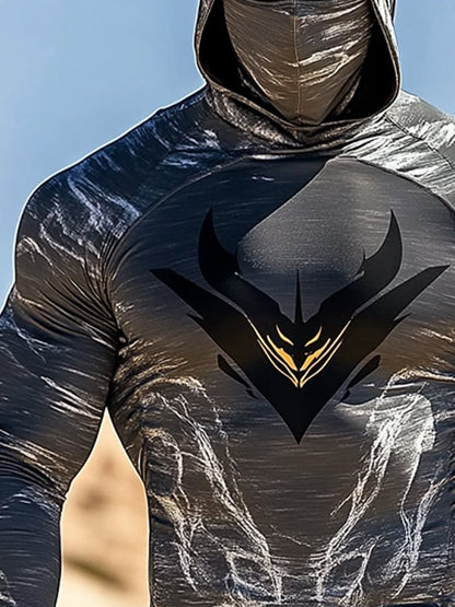 Men's Outdoor Sun Protection Breathable Cool Hooded Sun Protection Long Sleeve Top