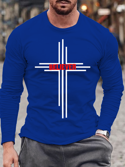 Believer Christian Cotton Long Sleeve T-Shirt