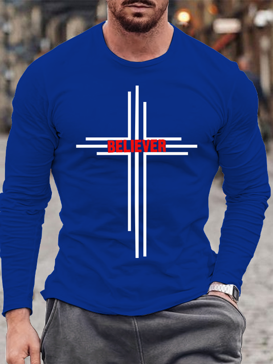 Believer Christian Cotton Long Sleeve T-Shirt