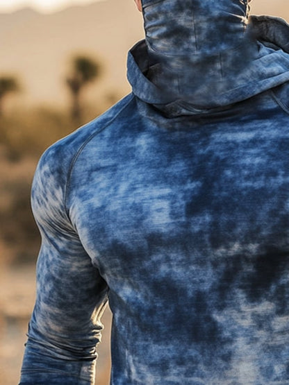 Men's Outdoor Sun Protection Breathable Cool Hooded Sun Protection Long Sleeve Top