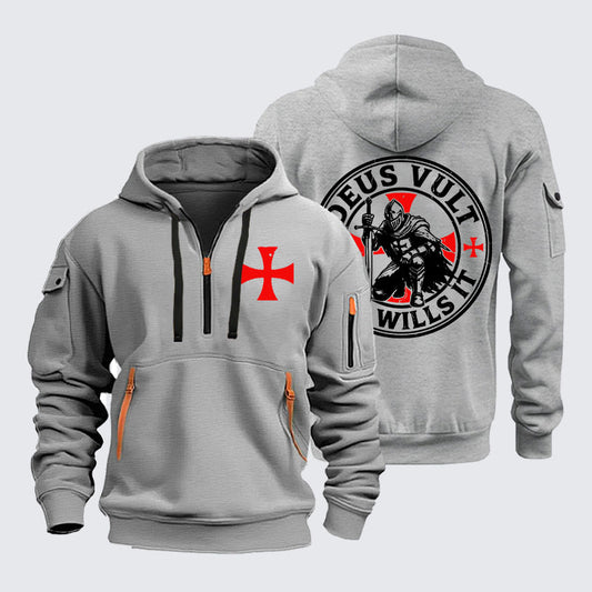 Zipper Hoodies - Knights Templar Deus Vult