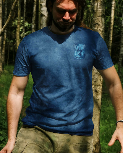 I've Got Hunting In My Veins And Jesus In My Heart Blue T-Shirt