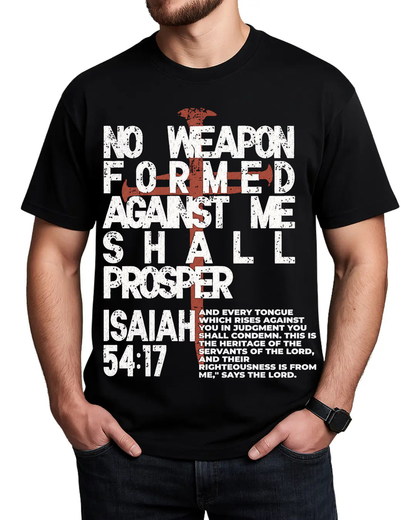 No Weapon Christian Vintage Unisex Tee - Jesus Faith Streetwear