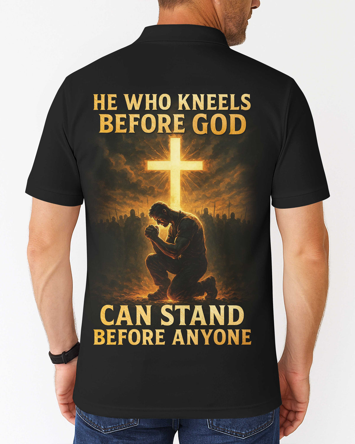 He Who Kneels Before God All Over Print Polo T-Shirt