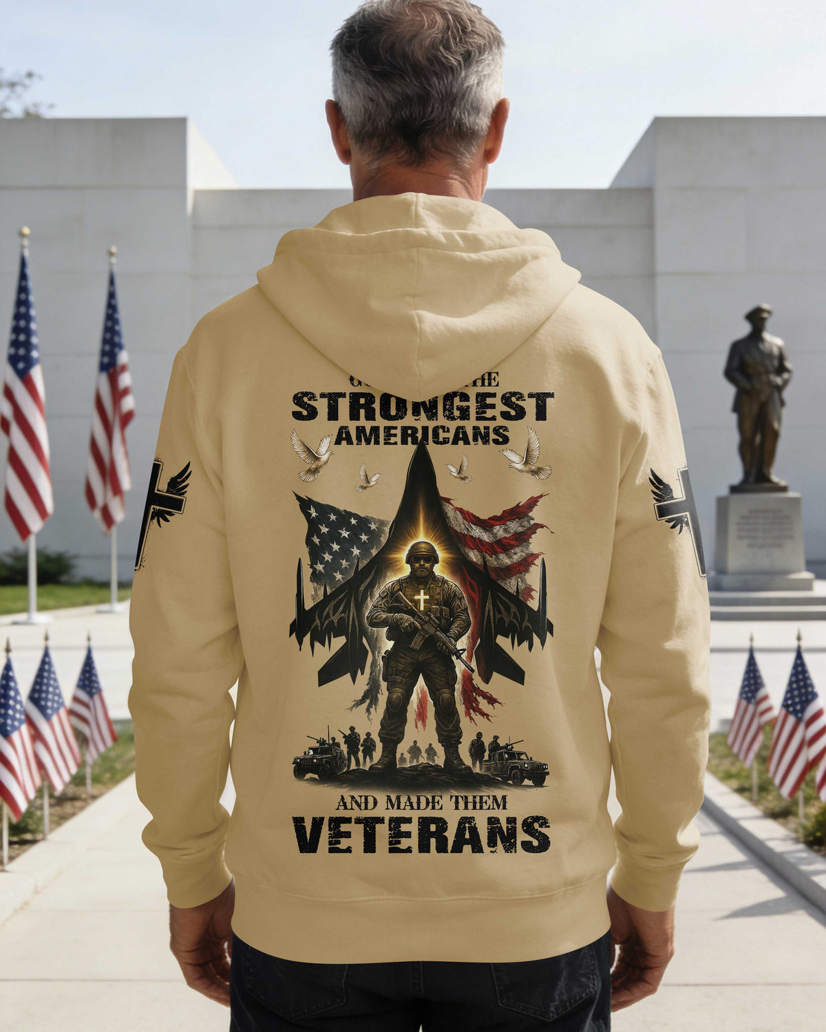 God Took The Strongest Americans All Over Print Hoodie