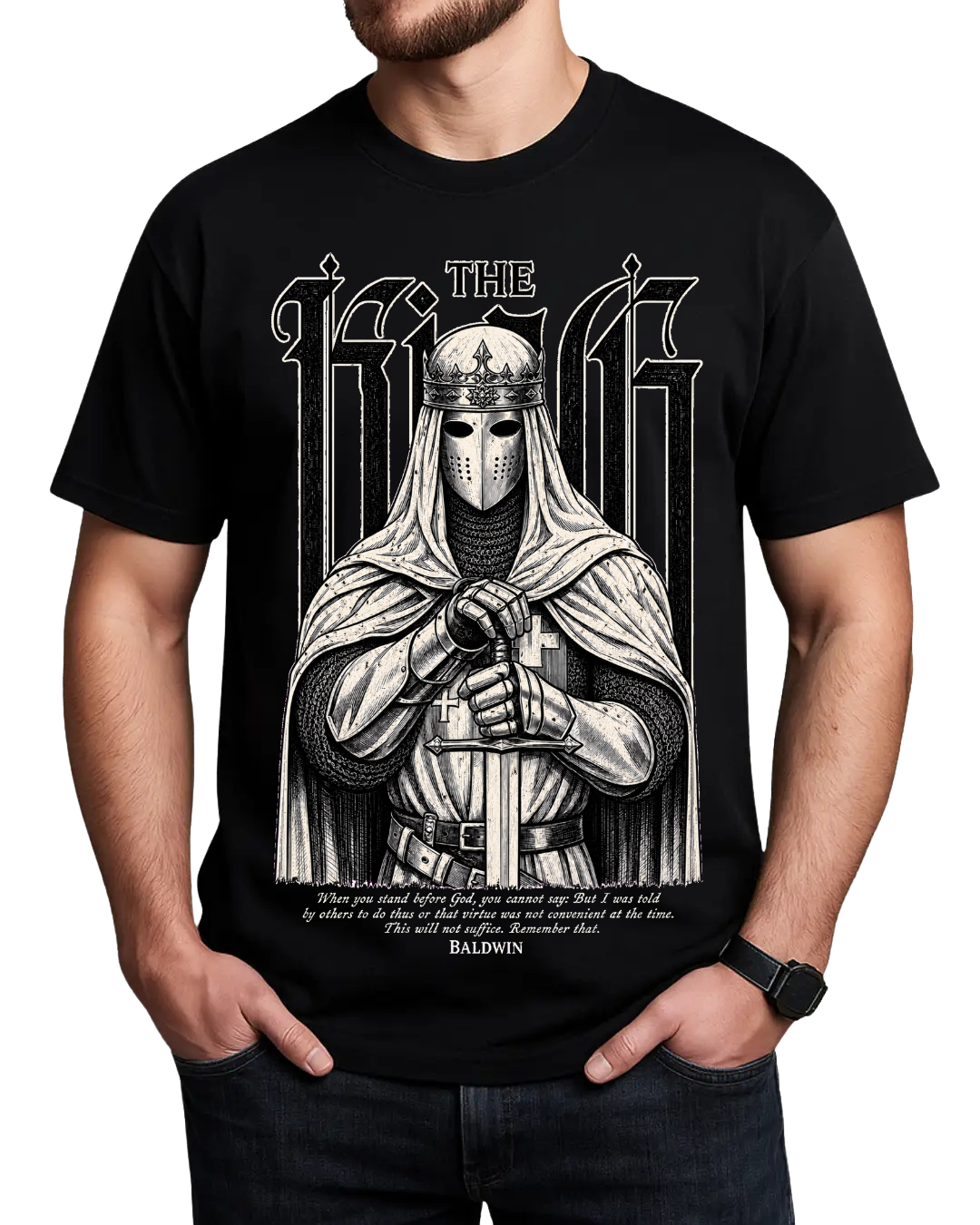 Baldwin IV “The Leper King” Vintage Unisex T-Shirt | Crusader King of Jerusalem Tee
