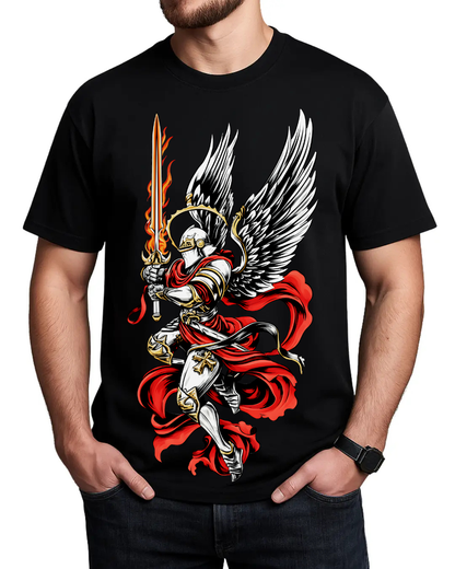 Archangel Michael Flaming Sword T-Shirt