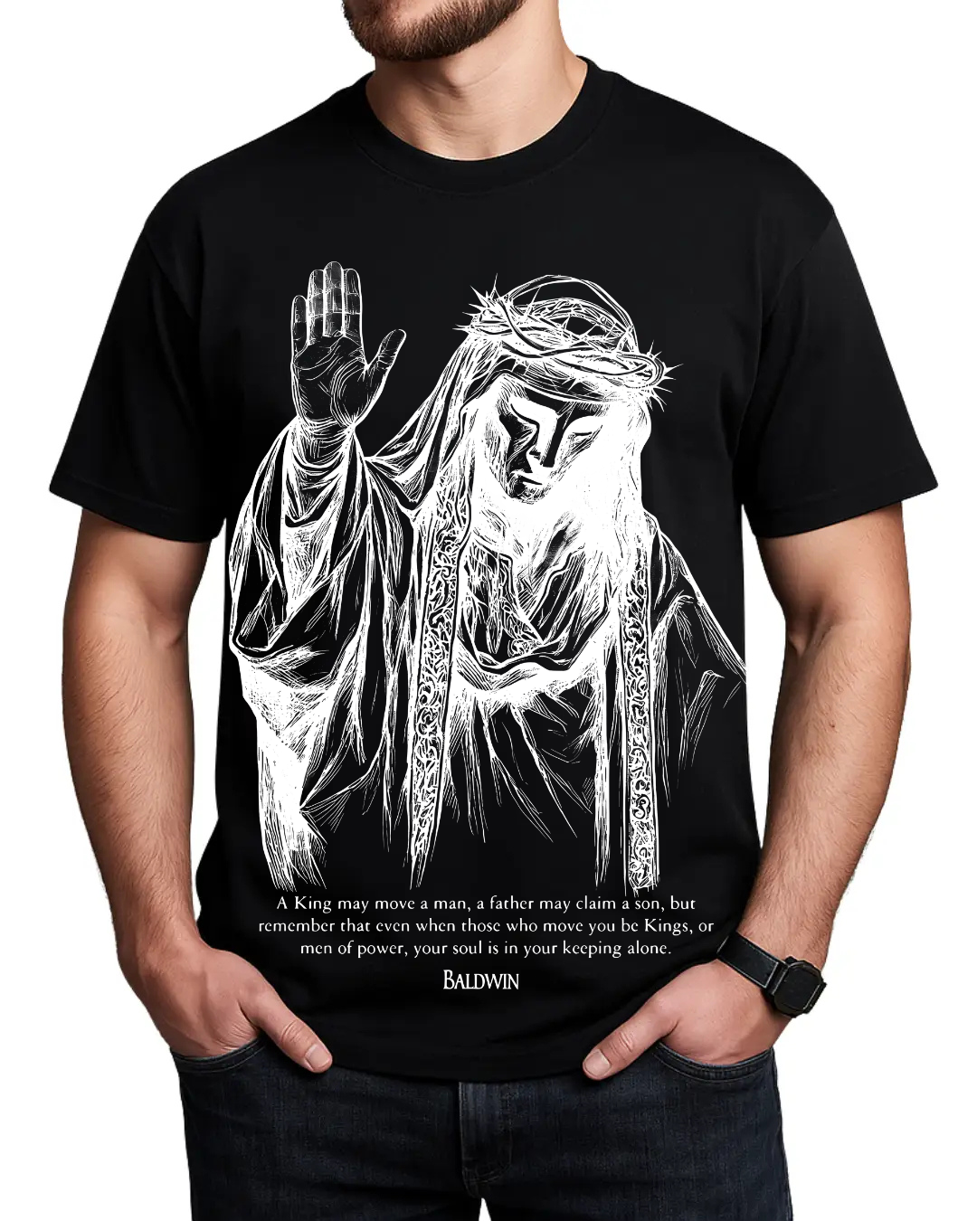 King Baldwin IV Crusader Quote Graphic T-Shirt