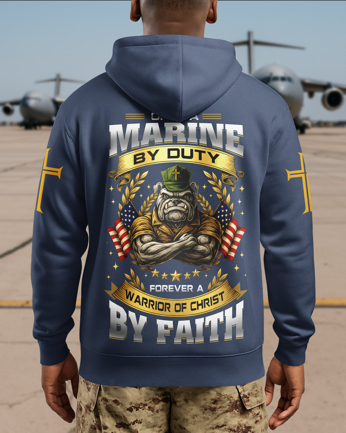 Once A Marine By Duty Forever A Warrior Of Christ By Faith Hoodie