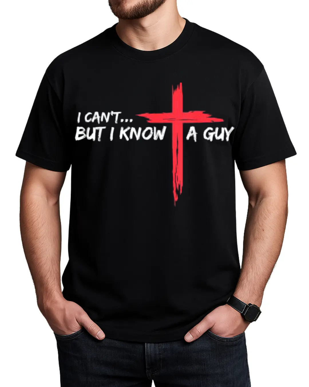 Christian Faith I Can't But I Know A Guy Graphic Tee Shirt Premium